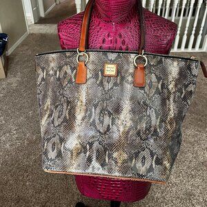 Dooney & Bourke Snakeskin Soft Leather Tote